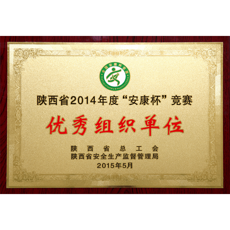 陜西省“安康杯”競賽優(yōu)秀組織單位